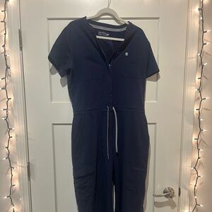Fabletics Scrubs | Wide Leg Jumpsuit | Navy | Large